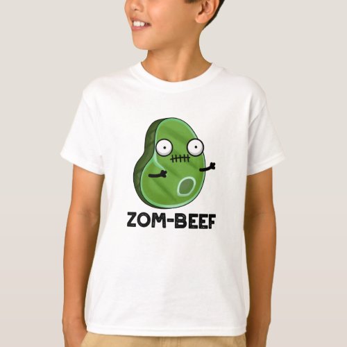 Zom_beef Funny Halloween Zombie Meat Pun T_Shirt