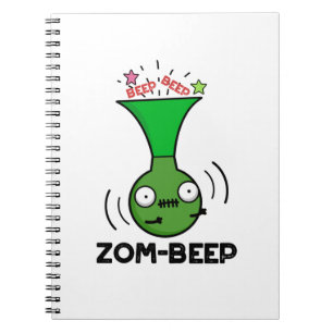 Zom-beep Funny Halloween Zombie Honker Pun Notebook