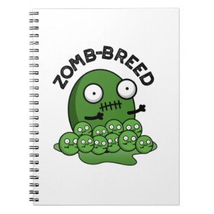 Zom-breed Funny Halloween Zombie Breed Pun Notebook
