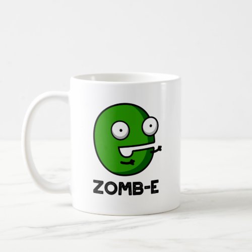 Zom_E Funny Halloween Zombie Alphabet E Pun Coffee Mug