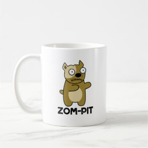 Zom-pit Funny Halloween Zombie Pit Bull Pun Coffee Mug