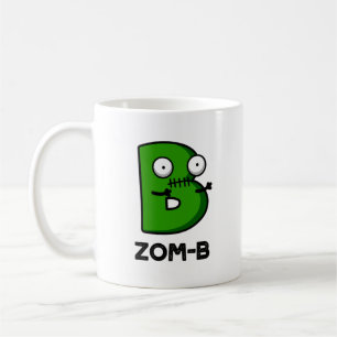 Zomb-b Funny Halloween Zombie Alphabet B Pun Coffee Mug