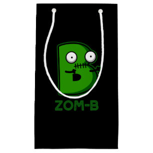 Zomb-b Funny Halloween Zombie Alphabet B Pun Small Gift Bag