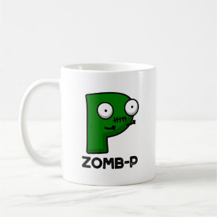 Zomb-P Funny Halloween Zombie Alphabet Pun Coffee Mug