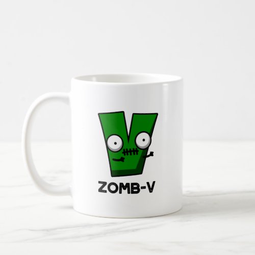 Zomb_V Funny Halloween Zombie Alphabet V Pun  Coffee Mug