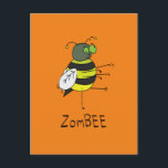 ZomBEE Zombie Bee Funny Postcard<br><div class="desc">Use this adorable Zombee postcard to tell your friends  about your beekeeping hobby!  This Zombie Bee is just here to say hello!</div>