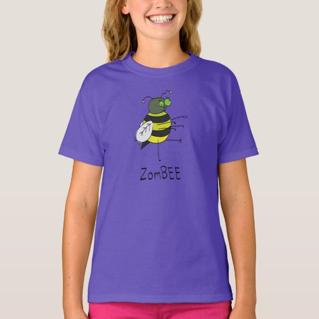 ZomBEE Zombie Bee Girl's Kid's T-shirt (Front)