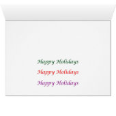 Zombi Dance HappyHolidays Printed SCRIPT Cards (Inside Horizontal (Bottom))