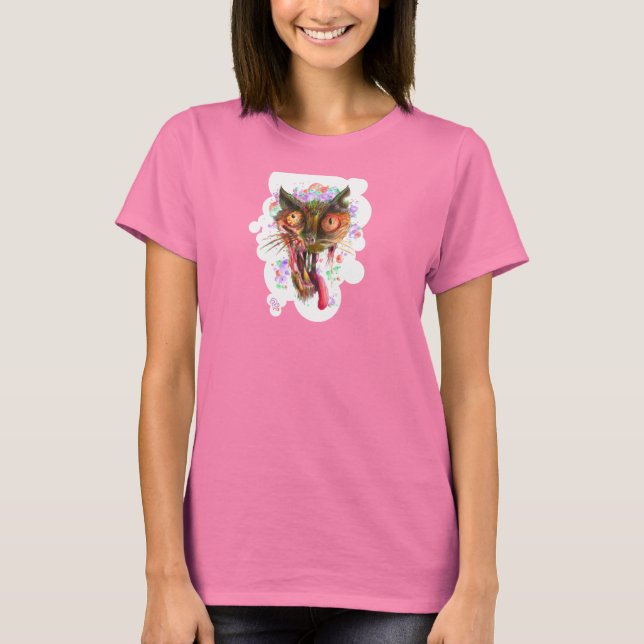 Zombie Acid Cat T-Shirt (Front)