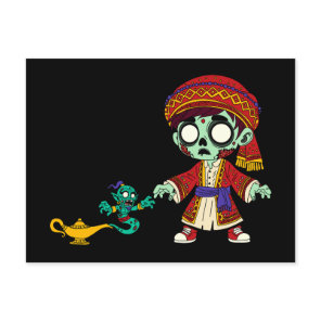 Zombie Aladdin & Zombie Genie Postcard
