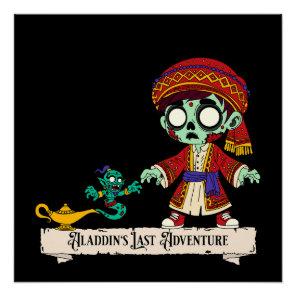 Zombie Aladdin & Zombie Genie Poster