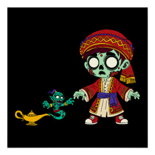 Zombie Aladdin & Zombie Genie Poster