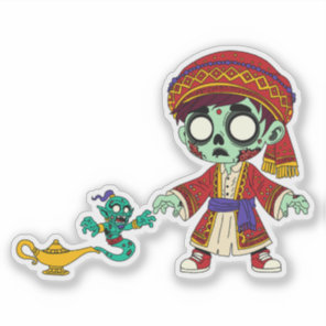 Zombie Aladdin & Zombie Genie Sticker