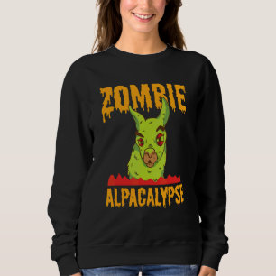 Zombie Alpacalypse  Zombie Llama Alpaca Sweatshirt