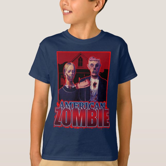 Zombie American Gothic T-Shirt (Front)