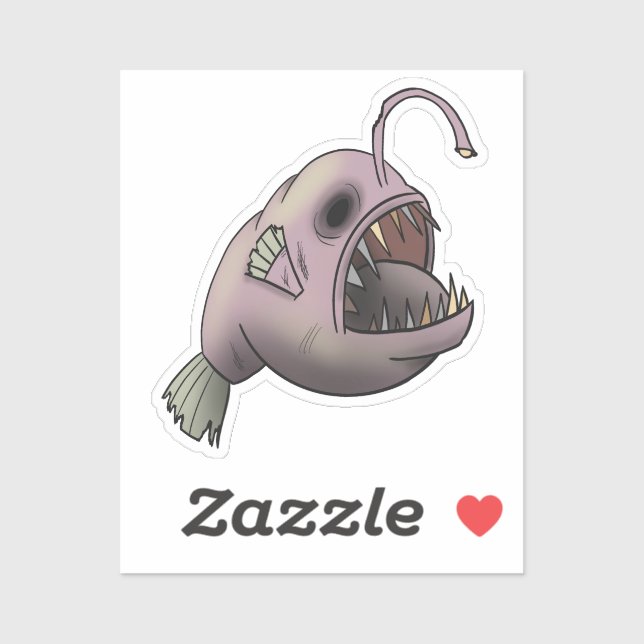 Zombie anglerfish  sticker (Sheet)