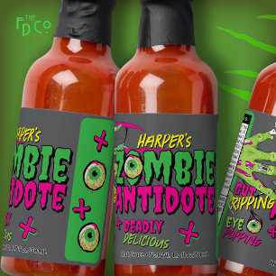 Zombie Antidote! Ghoulishly Funky Fun Personalized Hot Sauces