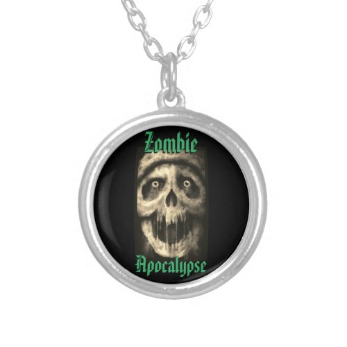 Zombie Apocalypse 2 Silver Plated Necklace