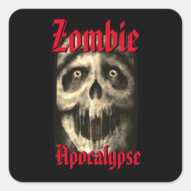 Zombie Apocalypse 2 Square Sticker (Front)