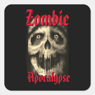 Zombie Apocalypse 2 Square Sticker