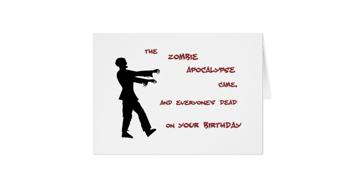 Unique 22 Zombie Apocalypse Anniversary Card Unique 22 Zombie Apocalypse Anniversary Card
