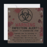 Zombie Apocalypse Birthday | Halloween Biohazard<br><div class="desc">Enter the quarantine zone! This Zombie Apocalypse Birthday | Halloween Biohazard Survival Party Invitation mixes outbreak alert graphics, toxic symbols, and undead humor. Great for kids, teens, or adults who want a unique Halloween-themed birthday. Customize with your name, age, date, and location. Matching biohazard party supplies available for a complete...</div>