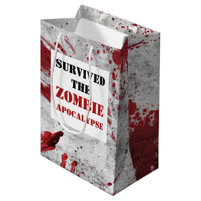 Zombie Apocalypse Blood Gift Bag (Front Angled)