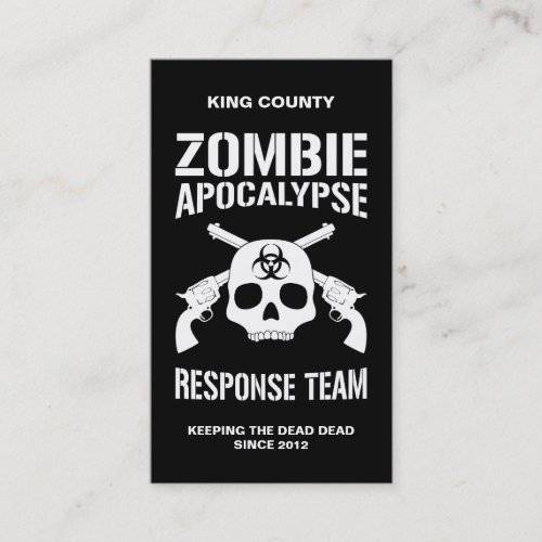 Zombie Apocalypse Business Card
