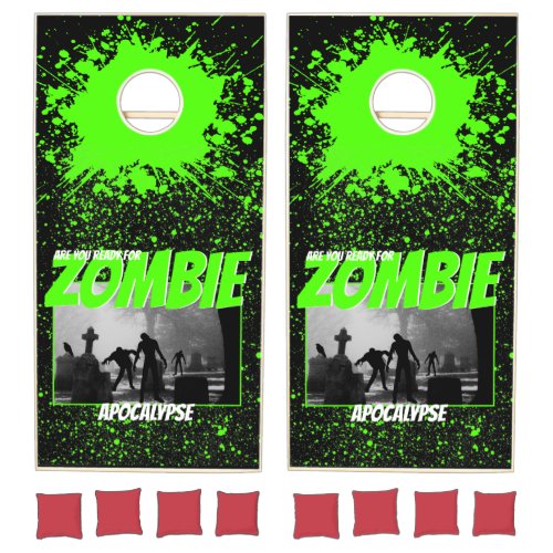 Zombie apocalypse cornhole set