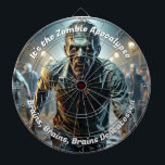 Zombie Apocalypse Creepy Funny Dart Board<br><div class="desc">Whether you're a pro or just playing for fun, this creepy but somehow endearing zombie dart board brings personality to your throws - Beware of the Zombie Apocalypse! Keep the current dart board image, or replace it with your own. Makes a great gag gift. Perfect for a man cave, she...</div>