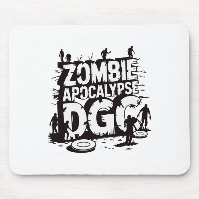 Zombie Apocalypse Dgc Funny Disc Golf Zombie Lover Mouse Pad (Front)