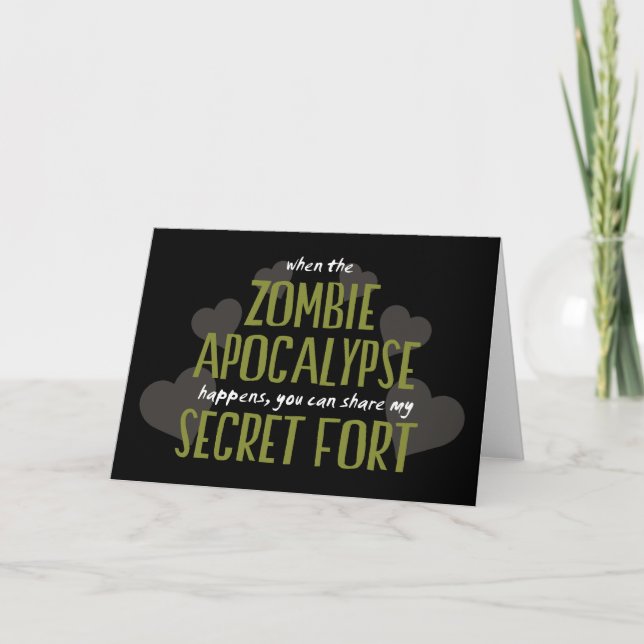 Zombie Apocalypse Fort Holiday Card (Front)
