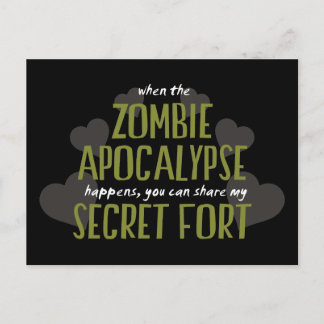 Zombie Apocalypse Fort Postcard
