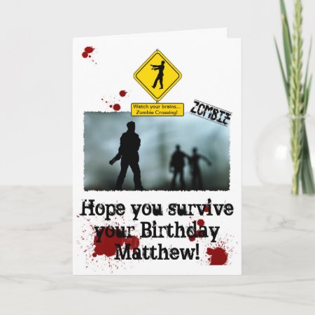 Zombie Apocalypse - Funny Zombies Birthday Card
