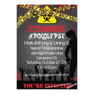 Zombie Apocalypse Invitations 3