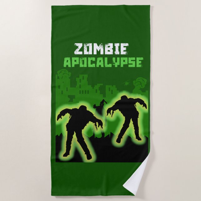 Zombie Apocalypse Kids Beach Towel (Front)