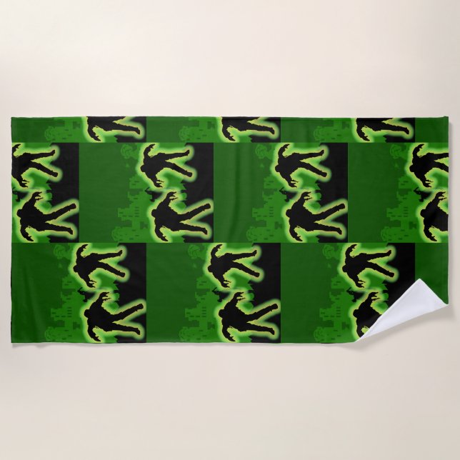 Zombie Apocalypse Kids Beach Towel (Front)