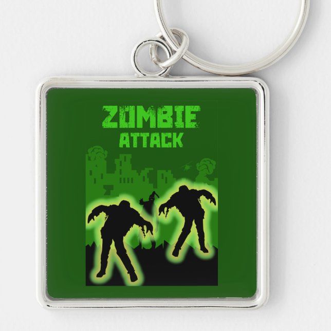 Zombie Apocalypse Kids Keychain (Front)