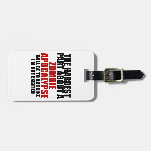 Zombie Apocalypse Luggage Tag (Front Horizontal)