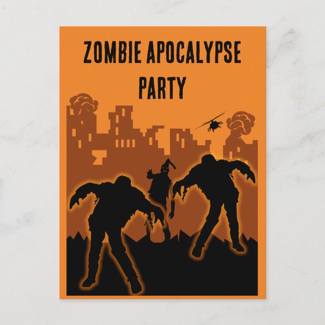 Zombie Apocalypse Party Invite (Front)