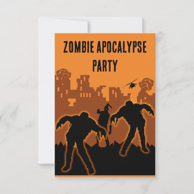 Zombie Apocalypse Party Invite (Front)