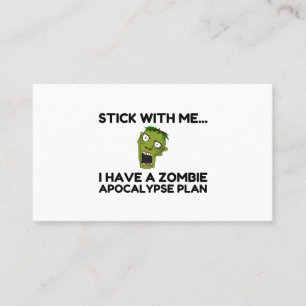 Zombie Apocalypse Plan Business Card