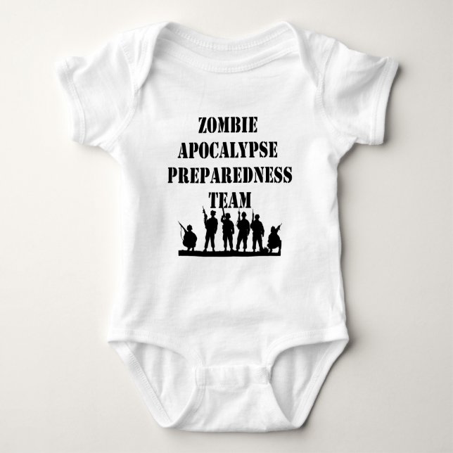 Zombie Apocalypse Preparedness Team Baby Bodysuit (Front)