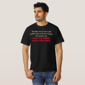 Zombie Apocalypse Quote Funny Dark T-Shirt (Front Full)