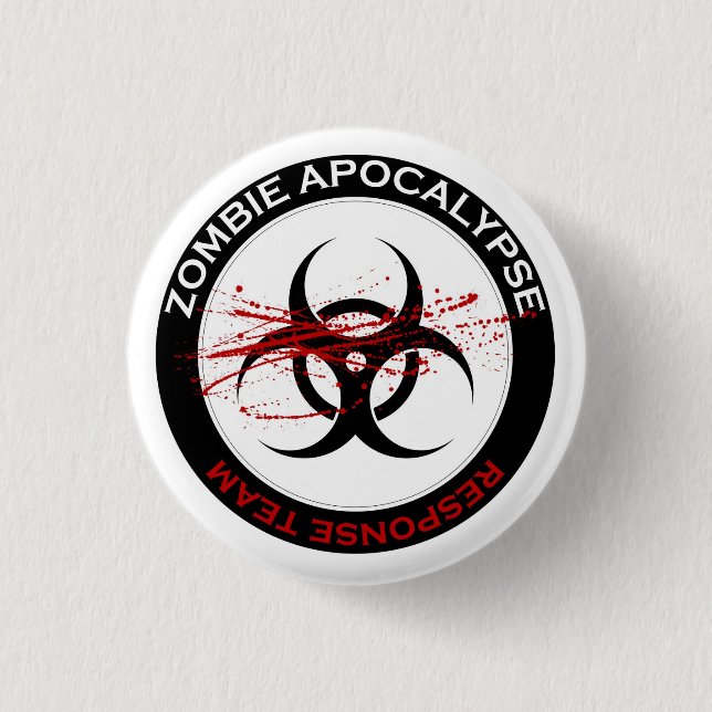 Zombie Apocalypse Response Team Button (Front)