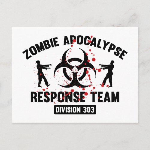 Zombie Apocalypse Response Team Postcard