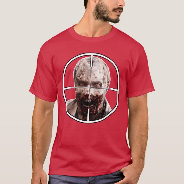 Zombie Apocalypse Sniper and Gamers Halloween boy T-Shirt (Front)