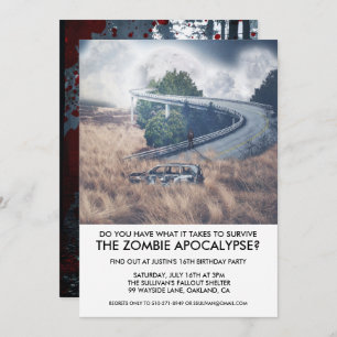 Zombie Apocalypse Survival Party Invitation