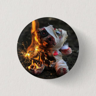 Zombie Apocalypse Teddy Bear Pinback Button