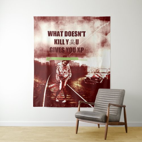 Zombie Apocalypse _ what doesnt kill you Tapestry